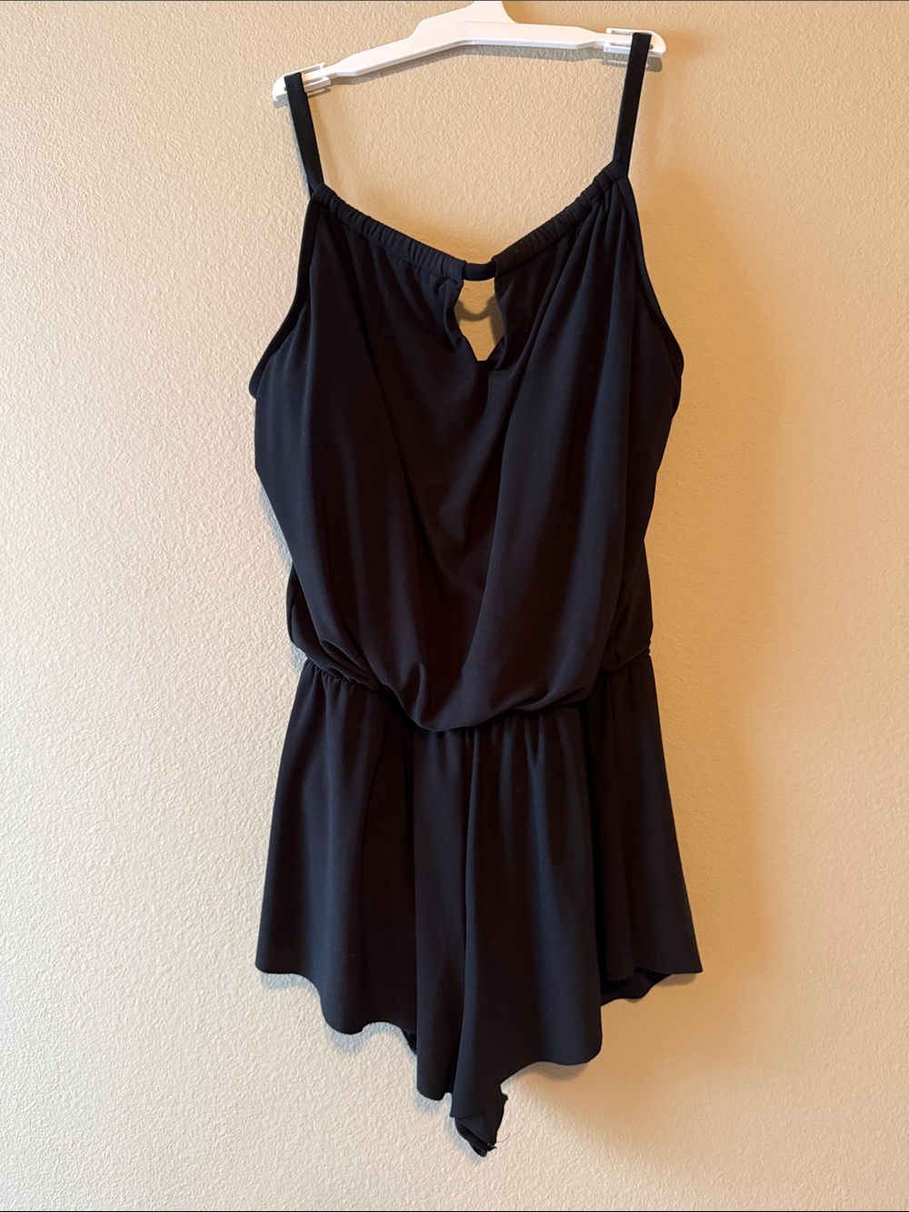 Black One-Piece Swim Romper
